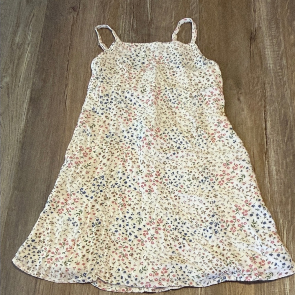 Abercrombie Kids Cream Top with Pink & Blue Floral Trim